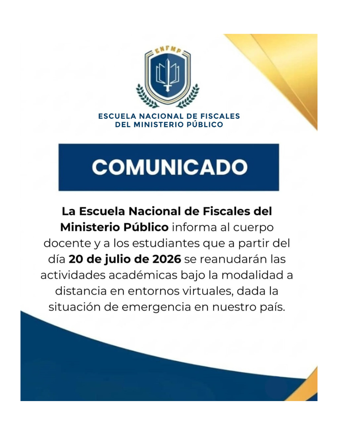 Reanudación de clases (vista previa).